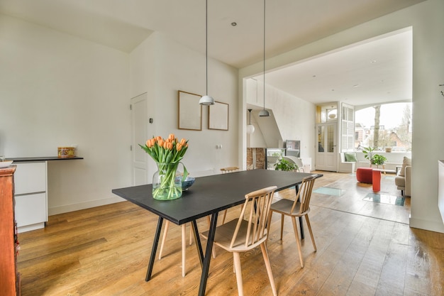 Living room with dining area