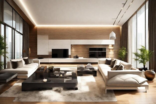 a living room with a fireplace and a couch with pillows on it