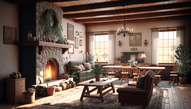 A living room with a fireplace and a fireplace.