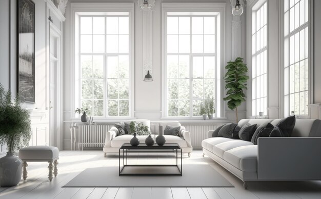 A living room with a large window and a couch with a coffee table on it.