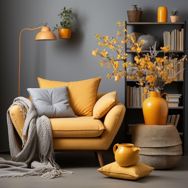 a living room with a table and chairs