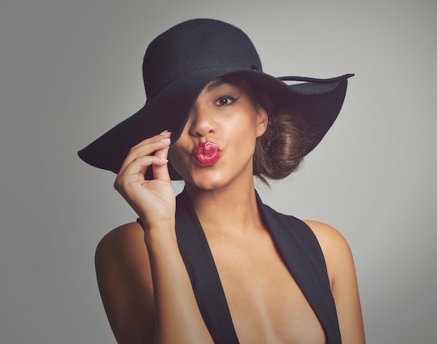 Living in style Studio shot of a stylishly dressed young woman