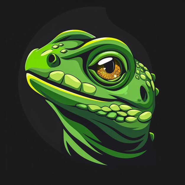 Photo lizard colorful mascot logo design isolated reptile