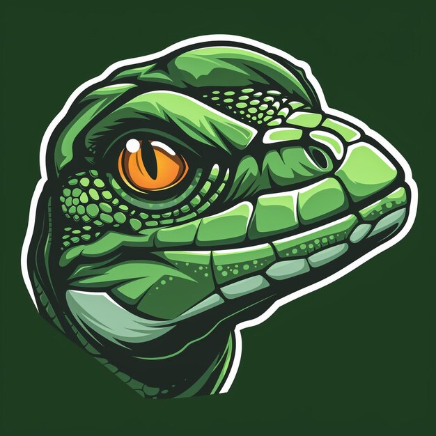 Photo lizard colorful mascot logo design isolated reptile