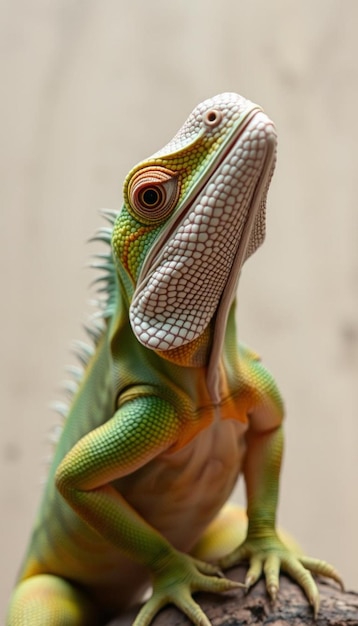 Photo a lizard is sitting on a branch