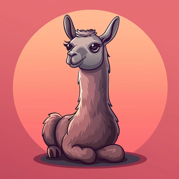 Llama Cartoon Icon