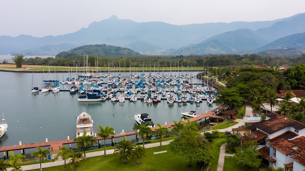 llandscape aerial view of harbor