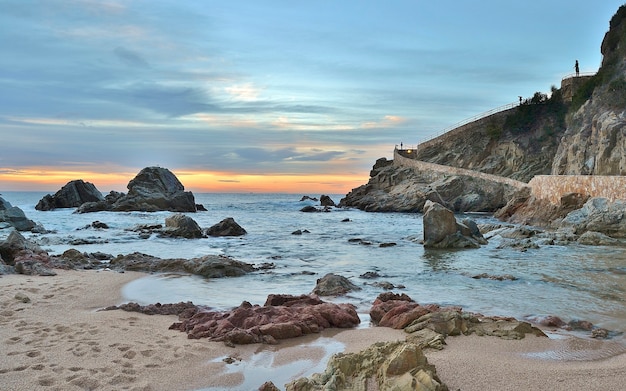 Lloret de mar beach in Costa Brava