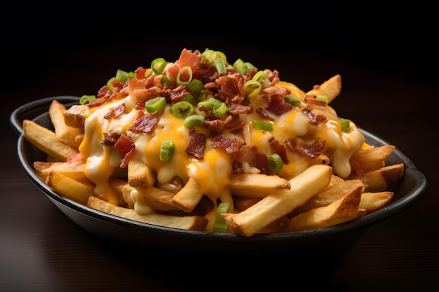 Loaded Fries with Bacon and Cheese