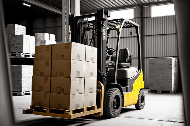 Loader for transportation of goods in large warehouse