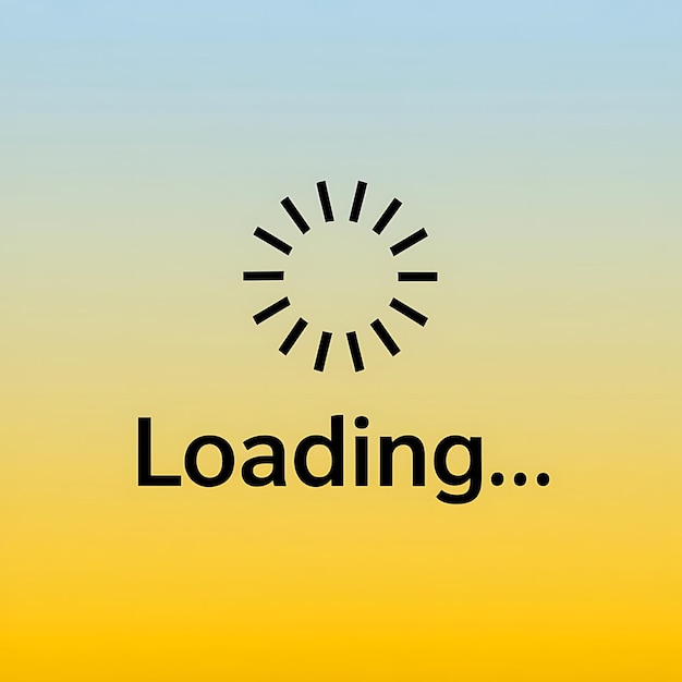 Photo a loading symbol above the word loading