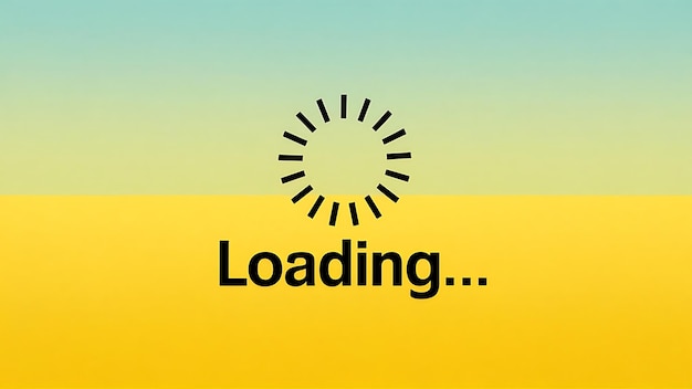 Photo a loading symbol above the word loading