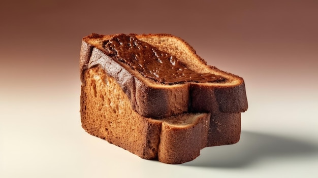 a loaf of bread is cut into a square shape.