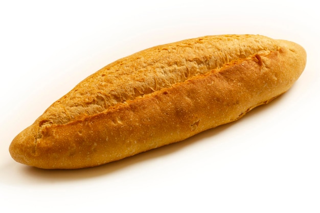 Loaf of bread on a white background