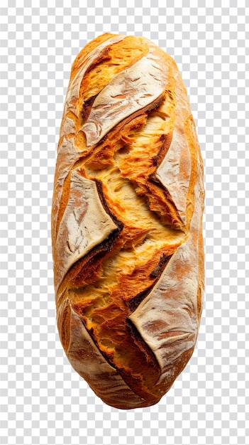 Photo a loaf of bread with a white crust isolated on transparent background png