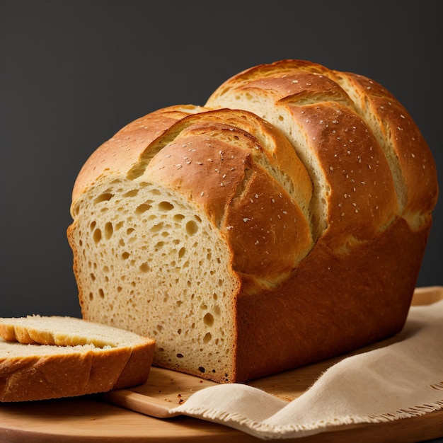 A loaf of bread with the word bread on it