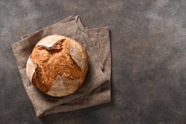 Loaf of freshly baked whole grain bread