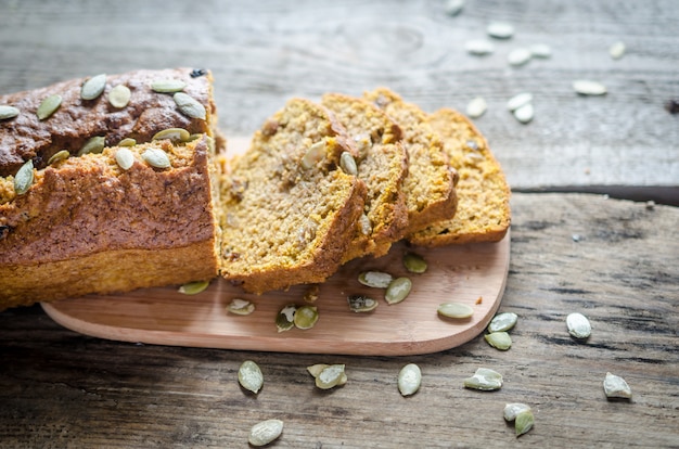 Loaf of pumpkin bread