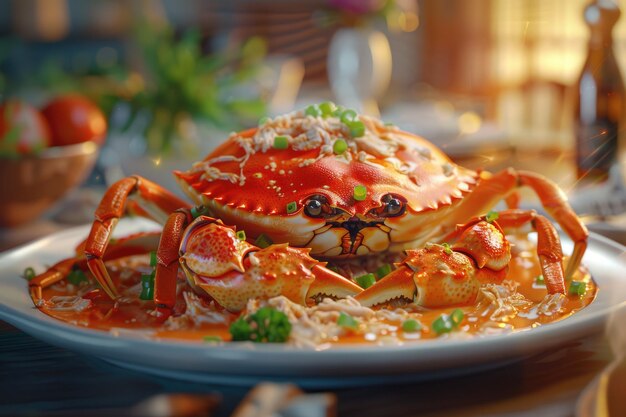 Photo a lobster dish with lobster on it and a lobster head on the plate