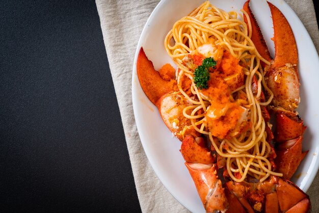 lobster spaghetti with shrimp egg