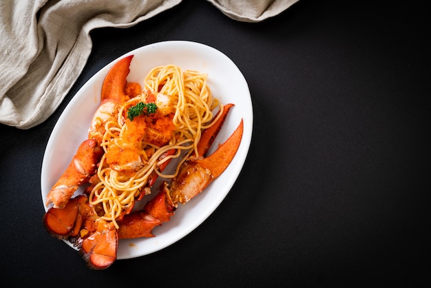 lobster spaghetti with shrimp egg