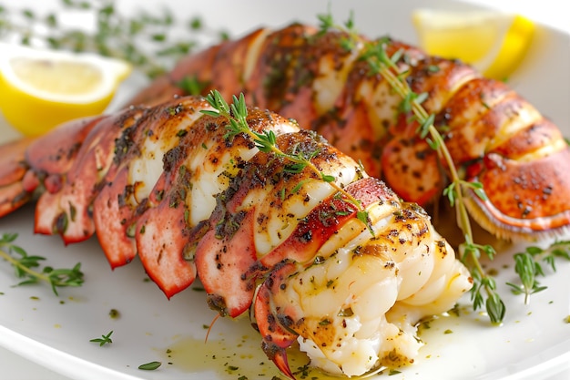 Lobster Tails in Luxurious Lemon Thyme Sauce Bath