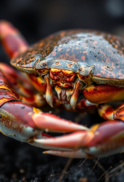 Photo a lobster with the word crab on it