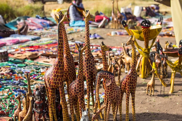 Local figures that sell inside in the Masai Mara Kenya