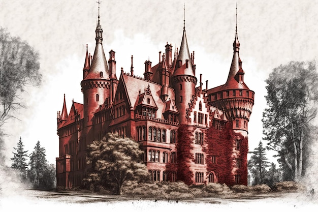 Located in the Polish region of Upper Silesia Moszna Castle is a historic palace