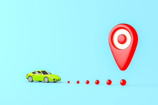 Location icon for search some place. 3d rendering