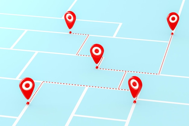 Location icon for search some place. 3d rendering