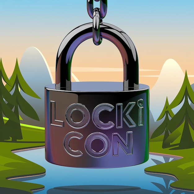 Photo lock 3d lock icon 3d lock symbol 3d lock image