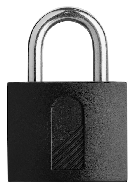 Locked Padlock isolated on white background