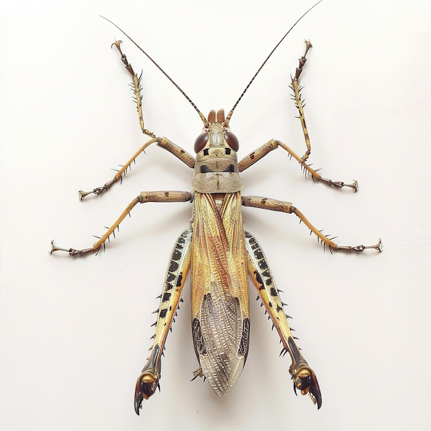 A locust in white background Job ID 6c9d823d54394bf2ab4557626502c581