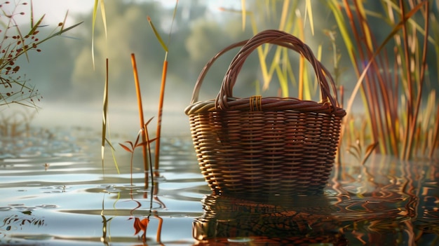 Lodge basket on the water