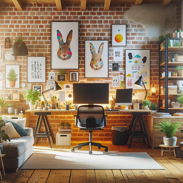 Loft Home Office Interior Design