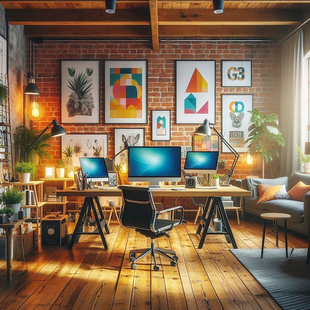 Loft Home Office Interior Design