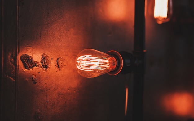 Loft lamp with Edison lamps