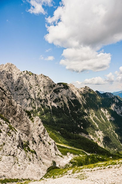 Logar valley or Logarska dolina Slovenia Europe Hiking in savinja Alps and Slovenia mountain Popular site for a hike in triglav national park