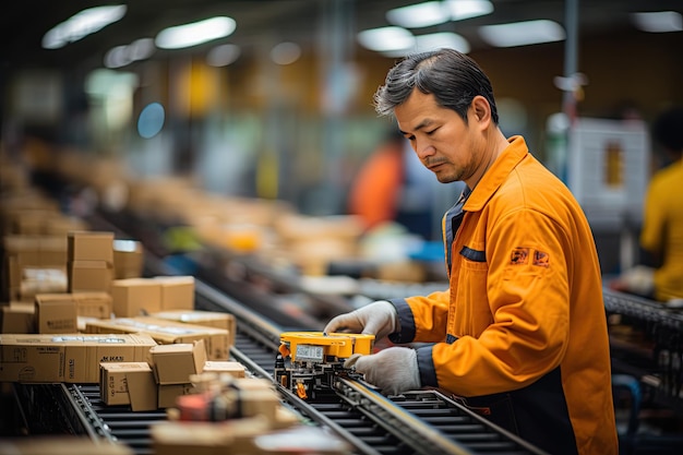 logistics and transportation of packages in China’s vast conveyor belt system. Generated with AI