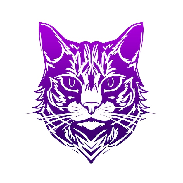 Logo American Wirehair Cat On Isolated Tansparent Background Png Generative AI