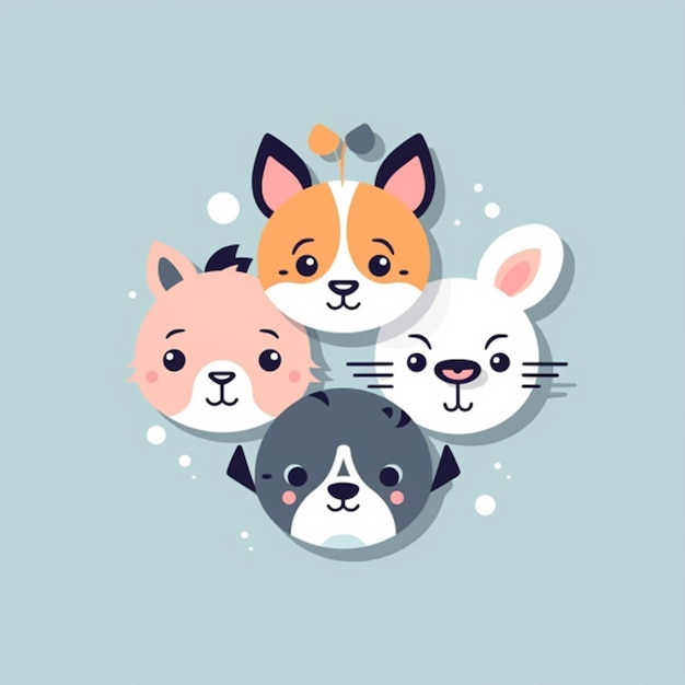 Logo animal cartoon cute 3