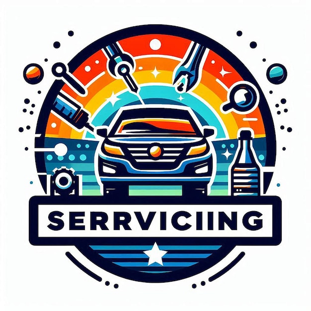 Photo a logo for a car that says  serving service