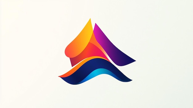 Logo Design Combining Abstract Shapes and Bright Colors