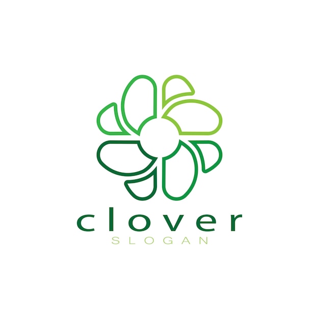 Photo logo design inspiration icon illustration template vector clover or moringa leaves natural product