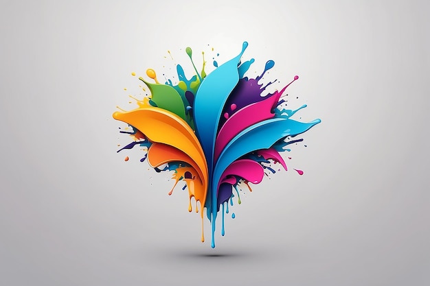 Logo Design with Splash of Colors