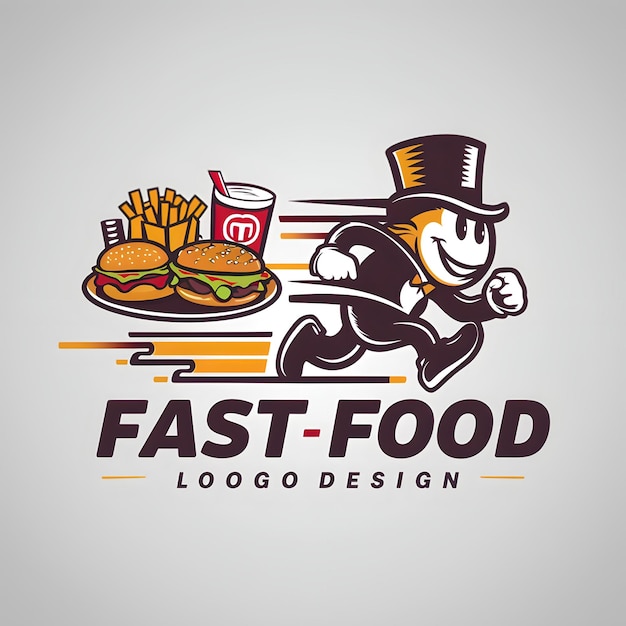 a logo for fast food company that says fast food