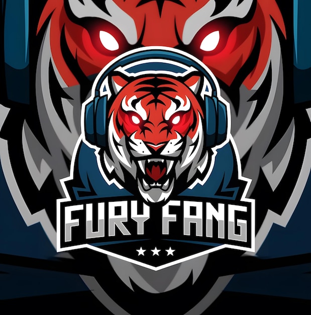 Photo a logo for a fox fan with headphones on it