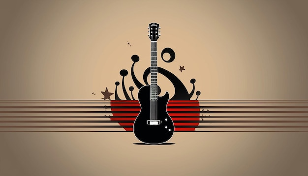 Photo a logo for a guitar