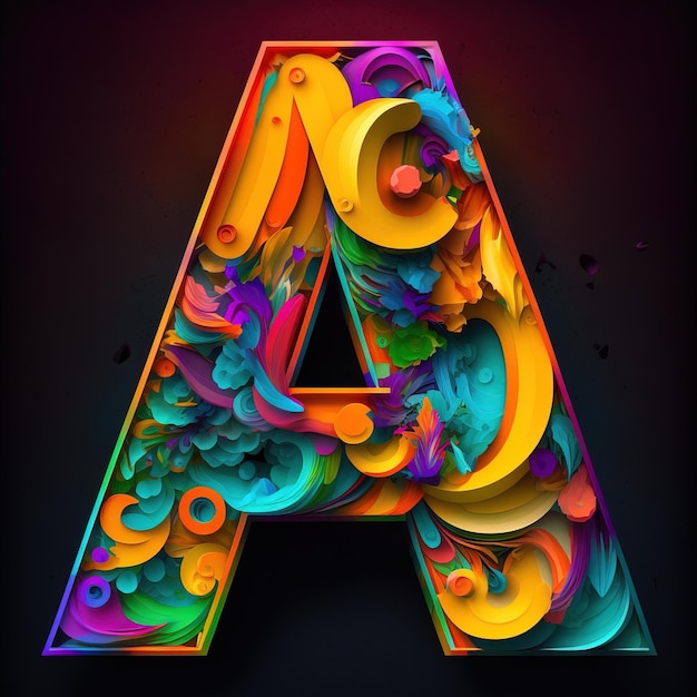 Logo of a letter in colorful